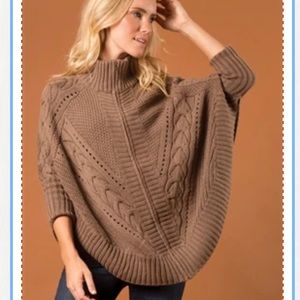 Simply Noelle full zip cable sweater jacket